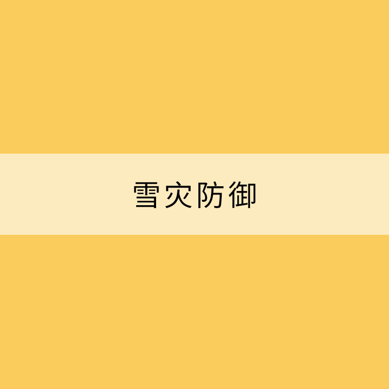 雪災防御